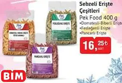 PEK FOOD  SEBZELİ ERİŞTE ÇEŞİTLERİ